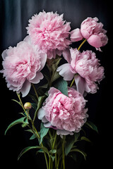 Bouquet de pivoines rose