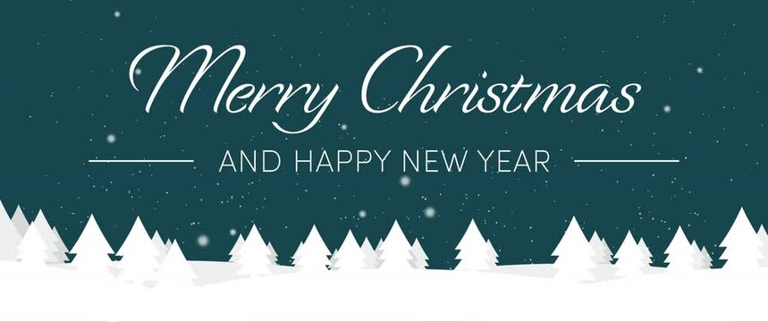 Merry Christmas and Happy New Year - winterly Christmas animation