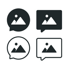 Chat image photo icon. Illustration vector