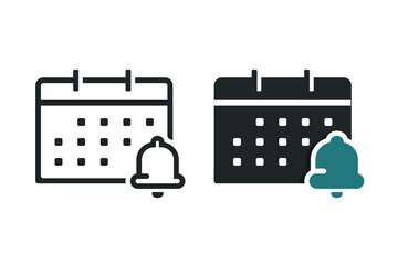 Calendar reminder icon. Illustration vector
