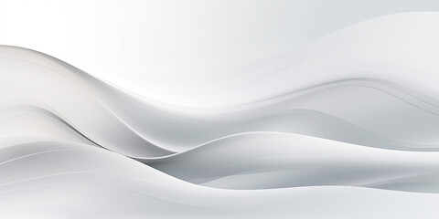 Obraz premium White abstract background with smooth wavy lines. Ilustration for design