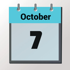 October 7, Cover design with number cube