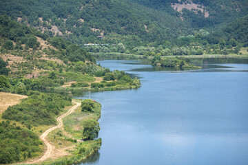 Naklejka na ściany i meble Summer view of Pchelina Reservoir, Bulgaria