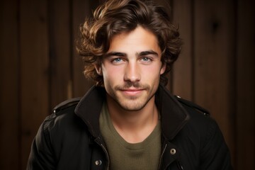 Fototapeta premium ハンサムな顔の男性,Generative AI AI画像