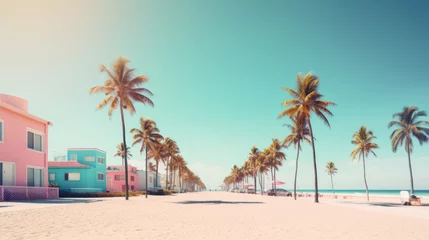 Deurstickers Miami Beach Vibes Wallpaper Background © Damian Sobczyk