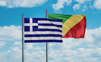 Congo and Greece flag