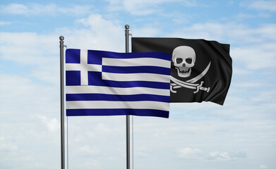 Pirate and Greece flag