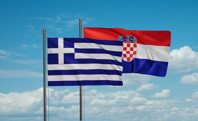 Croatia and Greece flag