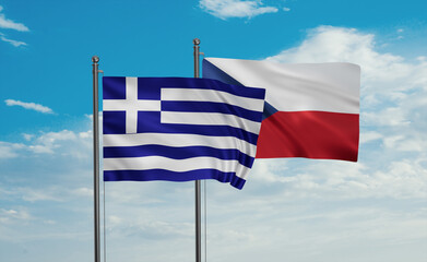 Czech Republic and Greece flag