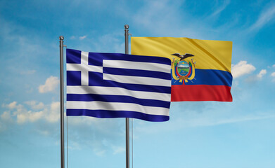 Ecuador and Greece flag