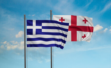 Georgia and Greece flag