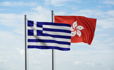 Hong Kong and Greece flag