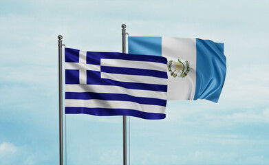 Guatemala and Greece flag