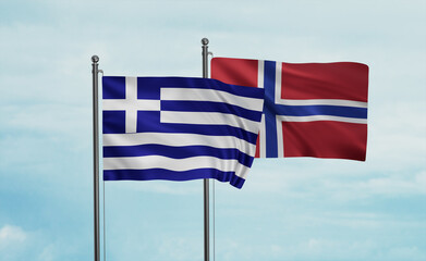 Norway and Greece flag
