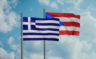 Puerto Rico and Greece flag