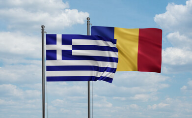 Romania and Greece flag
