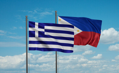 Philippines and Greece flag