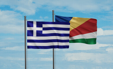 Seychelles and Greece flag