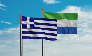 Sierra Leone and Greece flag