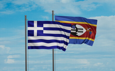 Eswatini and Greece flag