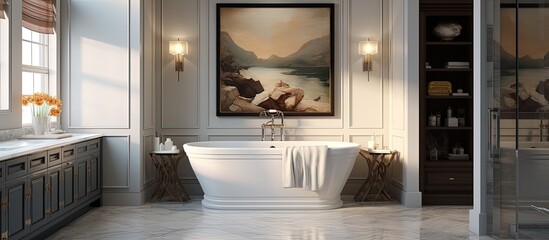 Bathroom with separate tub