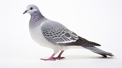 Animal bird dove pigeon on white background AI generated image