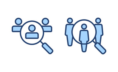 Hiring icon vector. Search job vacancy sign and symbol. Human resources concept. Recruitment