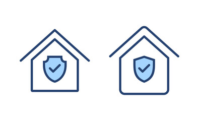 home insurance icon vector. home protection sign and symbol