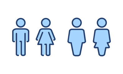 Man and woman icon vector. male and female sign and symbol. Girls and boys