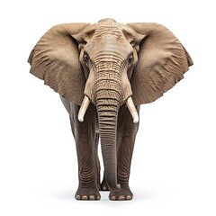 Big elephant in white background AI generated image