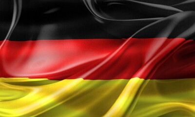 Obraz premium Germany flag - realistic waving fabric flag