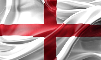 Obraz premium England flag - realistic waving fabric flag