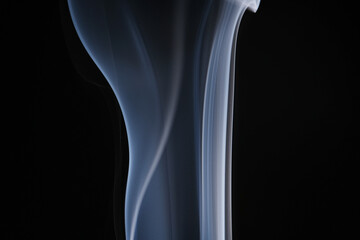 Close up shot of smoke on black background