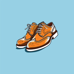 brogues vector clip art illustration
