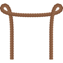 brown rope knot corner border