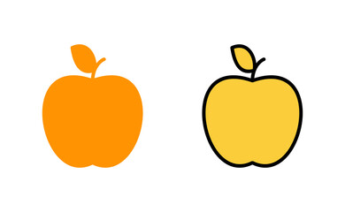 Apple icon set for web and mobile app. Apple sign and symbols for web design.