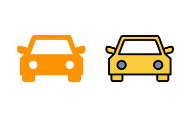 Car icon set for web and mobile app. car sign and symbol. small sedan