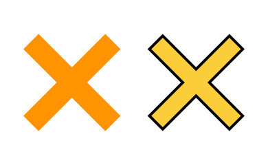 Fototapeta premium Close icon set for web and mobile app. Delete sign and symbol. cross sign
