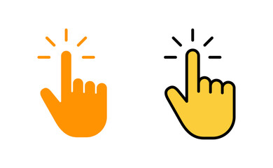 Obraz premium Hand cursor icon set for web and mobile app. cursor sign and symbol. hand cursor icon clik