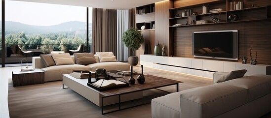 Contemporary interior design for living room