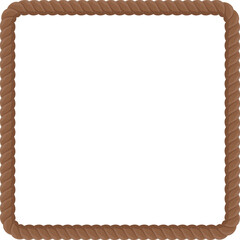 Obraz premium brown rope square frame