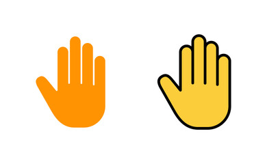 Hand icon set  for web and mobile app. hand sign and symbol. hand gesture