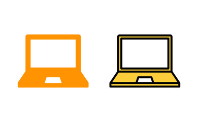 Laptop icon set for web and mobile app. computer sign and symbol