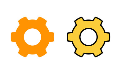 setting Icon set for web and mobile app. Cog settings sign and symbol. Gear Sign
