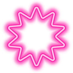 pink multi star frame neon