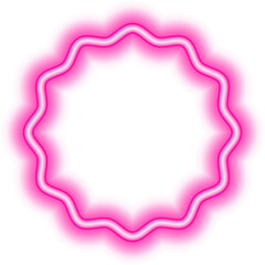 pink sticker badge frame neon