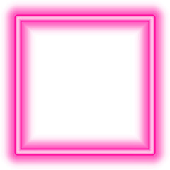 pink square frame neon