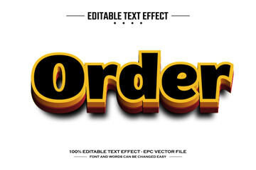 Order 3D editable text effect template