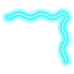 blue neon corner border