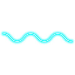 blue neon wavy line